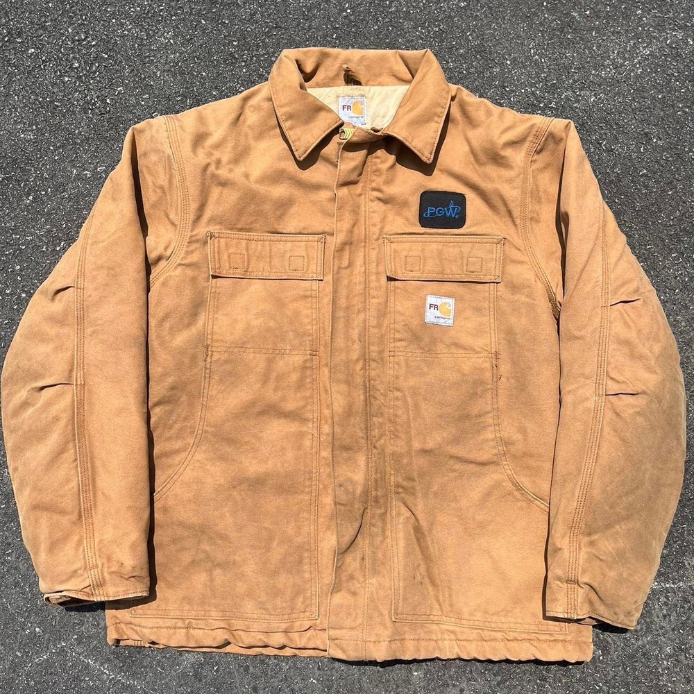 Carhartt Mens Duck Canvas Quilted Lined Barn Coat Size L